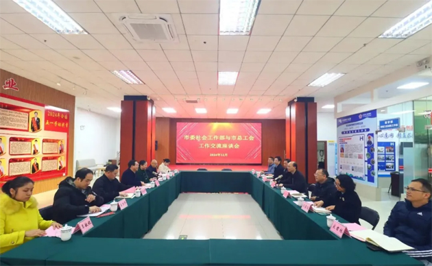 市委社會(huì)工作部與市總工會(huì)開展工作交流