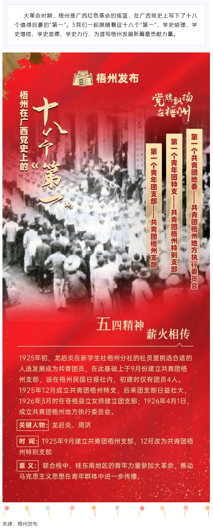 【職工學(xué)黨史】梧州的18個&ldquo;第一&rdquo;之⑾丨廣西第一個共青團(tuán)地委、第一個青年團(tuán)特支、第一個青年團(tuán)支部.png